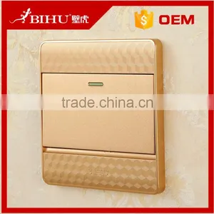 BIHU Brand Wholesale Golden 1 Gang Touch Light Switch Plates European Standard thumbnail-1