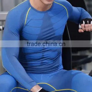 Men's Long Sleeve Sports Training Slim Breathable Quick-dry T-shirt thumbnail-3
