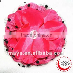 Red Flower Hair Clips for Hair and Girls Flower Breastpin thumbnail-1