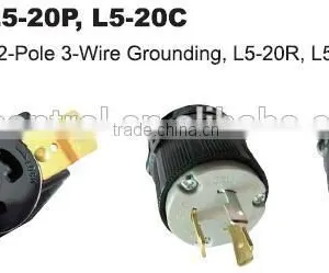 Ul Listed Locking Devices 20AMP 125V 2-pole 3-wire Grounding L5-20R L5-20P L5-20C thumbnail-1
