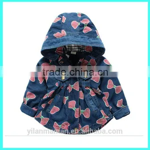 Wholesale Autumn Hooded Jacket Baby Girl Jeans Jacket Quality Choice thumbnail-1