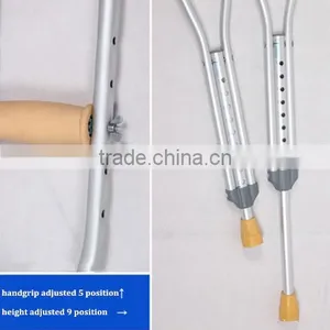 Underarm Height Adjustable Aluminum Crutches thumbnail-6