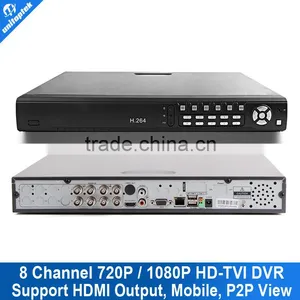 TVI DVR 1080P/720P Recorder 8CH DVR H 264 For HD TVI Camera Mobile P2P View thumbnail-1
