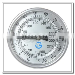 High Quality Crimped Ring Stainless Steel Industrial Back Entry Thermometer thumbnail-2