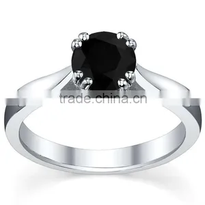 Natural Black Diamond Ring In All Sizes and Custom Desingns thumbnail-4