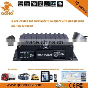 Single 4-CH SD Mobile DVR With 3G GPS For Subways , Taxi , Car thumbnail-3