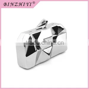 India Clear Lady Acrylic Evening Clutch Bags Metal Frame thumbnail-2