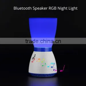 Bluetooth Speaker RGB 7 Colors Night Light Touch Control TF Card thumbnail-1
