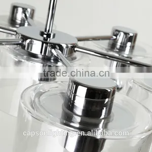Modern Desingn Glass Shade Indoor Ceiling Lamp With Chandelier thumbnail-4