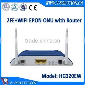 High Performance 2FE+WiFi EPON ONU Fiber Optic Wireless Router FTTH ONU Fully Compatible With Huawei/ZTE/Fiberhome OLT thumbnail-1