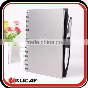 Custom Wholesale Aluminun Dairy Spiral Notebook With Pen thumbnail-3