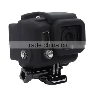 Rugged Shockproof Silicone Cover Case for Go Pro Hero4 Camera, Soft Housing Protective Case Cover Skin for Go Pro Hero3+ thumbnail-4