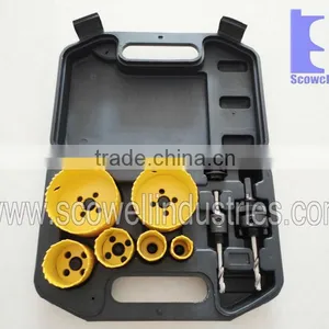 9PCS HSS Bimetal Hole Saw Blades Set With Tools Box thumbnail-1