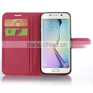 Wholesale Folio Stand Case for Samsung GALAXY S7 Edge PU Leather Flip Cover With Wallet thumbnail-6