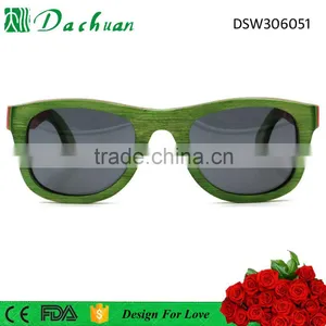 High Quality Italy Designer Blue Handmade Custom Skateboard Wood Sunglasses thumbnail-2