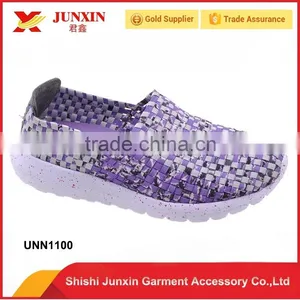 China Factory Low Price Good Quality Woven Shoes Ladies Elastic Shoes thumbnail-1