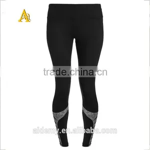 High Quality Stretch Cotton Fabric Plain Women High Waist Leggings thumbnail-2