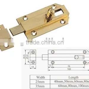 Solid Brass Flush Bolt thumbnail-1