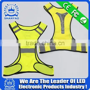 2016 Hot Selling LED Refletive Weskit For Road Safety At Night thumbnail-5