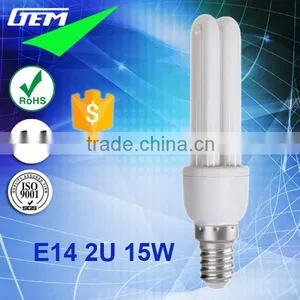 Energy Saver Bulbs T4 Tube 220V Base E14 2U 15W With 2700-6400K thumbnail-1