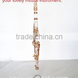 Musical Instrument Acrylic Transparent Body Gold Plated Clarinet 1901G thumbnail-1