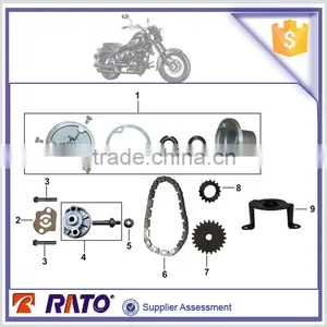 Motorcycle Oil Filter Oil Pump Chian for TC200 thumbnail-1