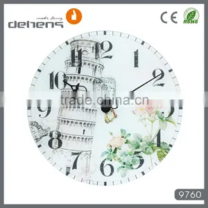 Wall Glass Painting Clock thumbnail-1