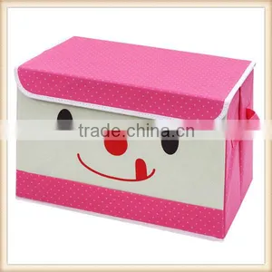 Cute Smile Face Non Woven Fabric Foldable Storage Box thumbnail-3