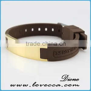 Good Price Blue Personalized Silicone Bracelets 4 in 1 Bio Magnetic Band thumbnail-6