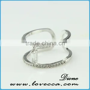 LATEST FASHION Ladies Finger New Design White Gold Finger Ring thumbnail-1