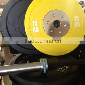 Top Quality Competition Bumper Plates/yellow Olympic Bumper Plates 15KG thumbnail-4