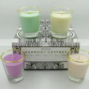 Rectangular Luxury Customized Logo Cardboard Printed Box for 4 Candles With Insert Holder,candle Packaging Box thumbnail-1