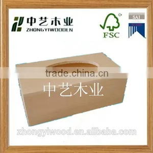 Trade Assurance Custom Wholesale Square Colorful Fashion Wooden Tissue Paper Box thumbnail-2