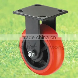 Double Steel Bearings 4 Inch Heavy Duty PU Caster Wheel thumbnail-2