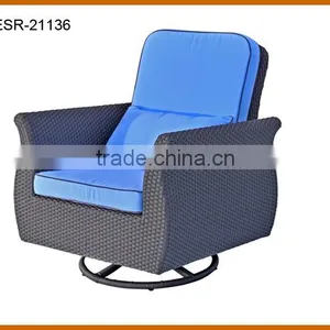Classic Rattan Single Swivel Chair Outdoor Indoor Wicker Furniture thumbnail-1