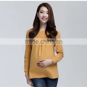 Autumn & Winter Long-sleeve Maternity T-shirt Loose Plus Size thumbnail-6