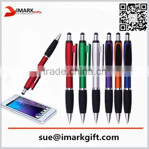 Promotional Multi Function Touch Ball Pen With Screen Cleaner Color Barrel Stylus Pen thumbnail-1