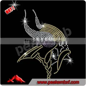 2015 Hot Sale Viking Stick on Football Rhinestone T Shirt Transfer thumbnail-5