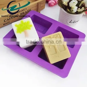 4 Cavities Rectangular Silicone Soap Mold One Leaf thumbnail-2