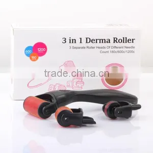 3 in 1 Derma Roller 3 Separate Roller Heads of Different Needle Count 180c/600c/1200c in 1mm Size Made of Sterilized Titanium thumbnail-6