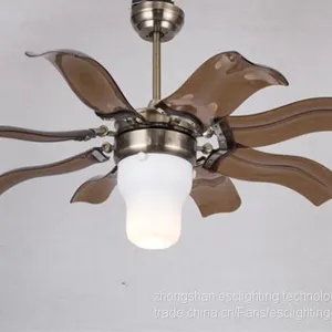 110-240v 70w AC DC Motor 42'' Retractable Ceiling Fan With Lights thumbnail-5
