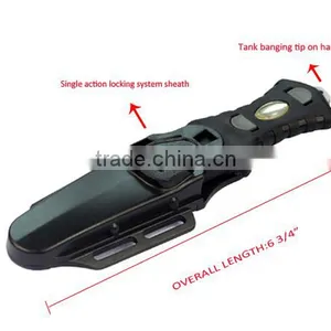 420 Stainless Steel Serrated Point BC Yellow Diving Knifes Survival Knife thumbnail-4