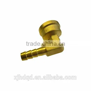 1/8''-1/2''x6/8/10/12 CNC Brass Female Garden Hose Barb Elbow Pipe Fitting thumbnail-2