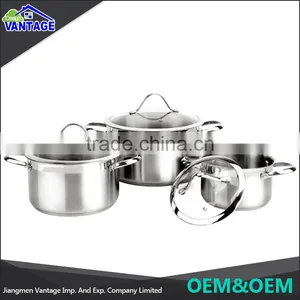Good Quality Mirror Polished Cookware Set Cooking Pot Stainless Steel Cookware Pot thumbnail-2