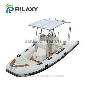 China Cheap 5.8m 19ft Fiberglass Bottom Inflatable Rib Boat thumbnail-1