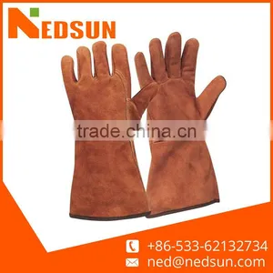 High Quality Safety Protective Split Leather Glove for Welders thumbnail-1
