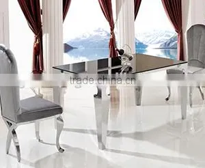TH336 Wholesale Cheap Tempered Glass Dining Table thumbnail-1