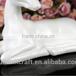 Resin White Deer Candle Holder Centerpieces for Wedding Table thumbnail-4