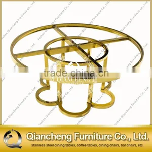 Popular Flower Design Gold Color Coffee Table thumbnail-4
