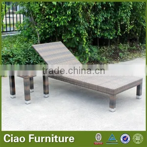 Outdoor Used Beach Sun Lounger With Side Table thumbnail-1